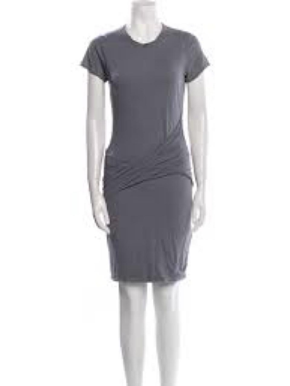 James Perse Gray Short-Sleeve Jersey Dress - Size 2 (Small)